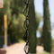 Aluminum Teardrop Rain Chain Replacement Downspout for Gutters, Black Powder Coated